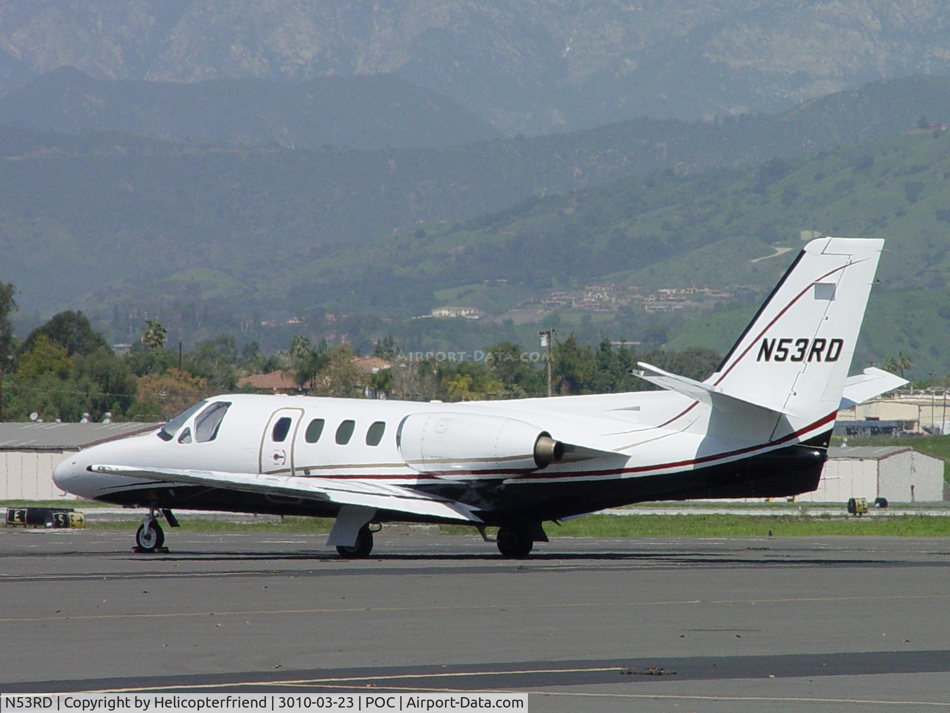 N53RD, 1981 Cessna 500 Citation I C/N 500-0415, Parked in transient parking at Brackett