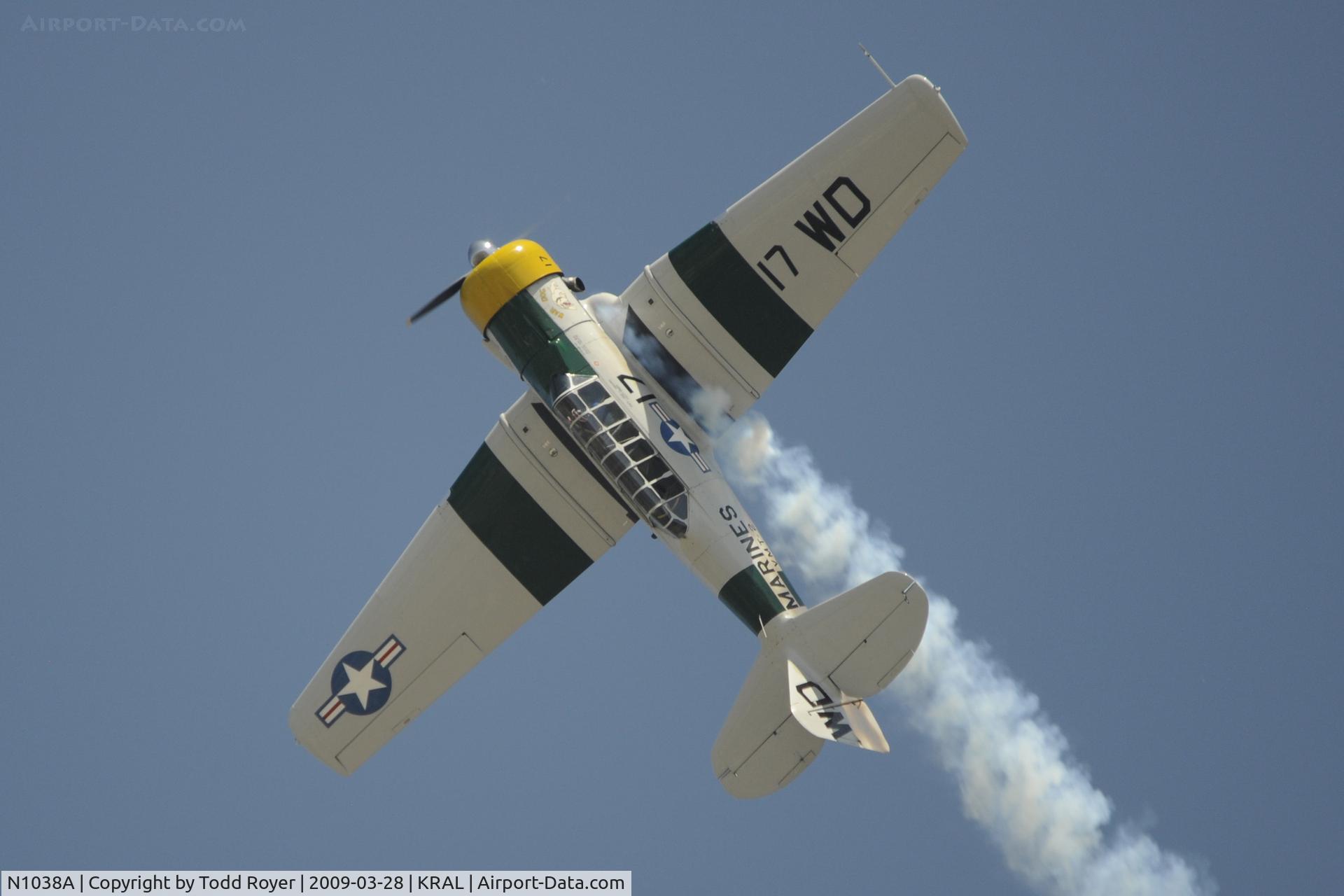 N1038A, 1944 North American SNJ-5 Texan C/N 90917 (121-41633), Riverside Airshow 2009