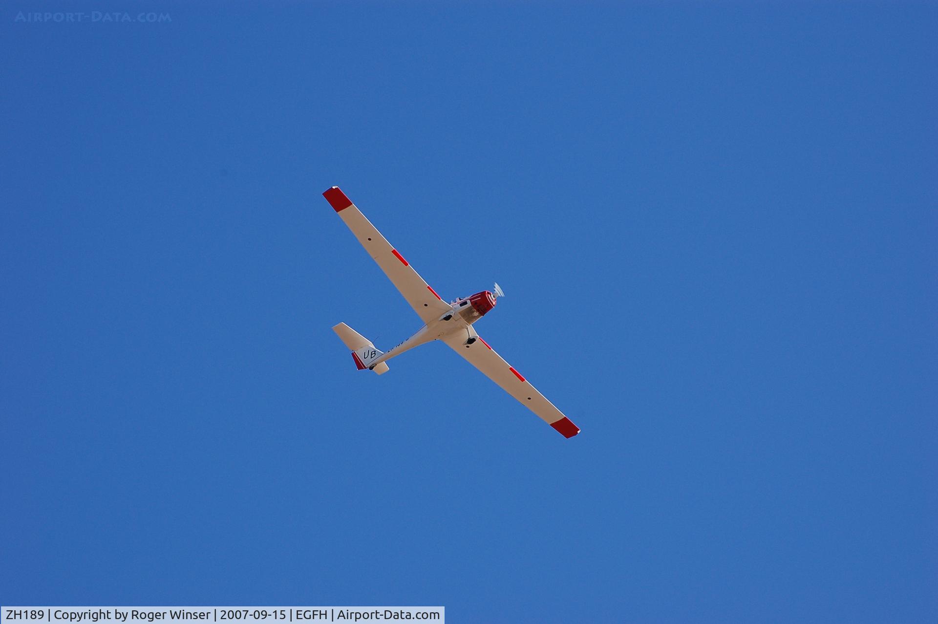 ZH189, Grob G-109B Vigilant T1 C/N 6538, Vigilant coded UB. Flown by Air Cadets with 636 VGS at Swansea Airport