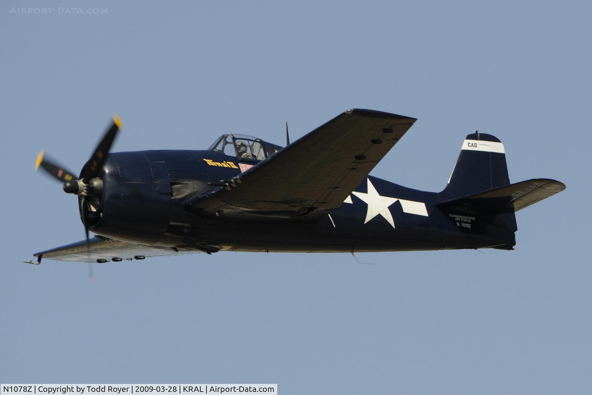 N1078Z, 1963 Grumman F6F-5 Hellcat C/N 27354801-66, Riverside Airshow 2009