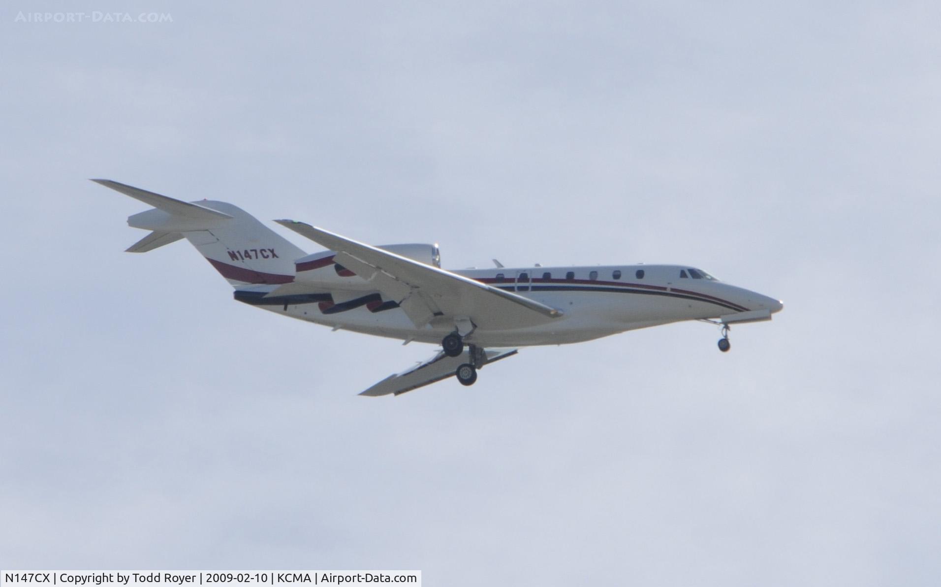 N147CX, 2001 Cessna 750 Citation X C/N 750-0147, From the backyard