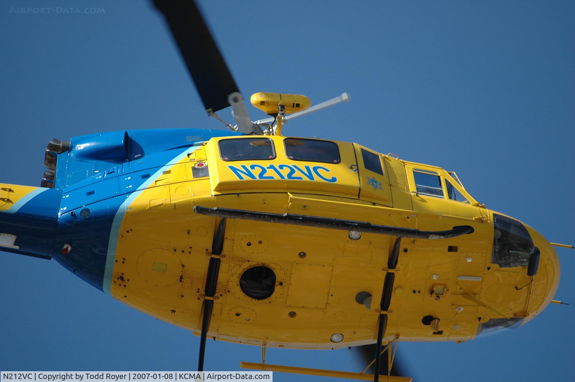 N212VC, 1975 Bell 212 C/N 30693, From the backyard