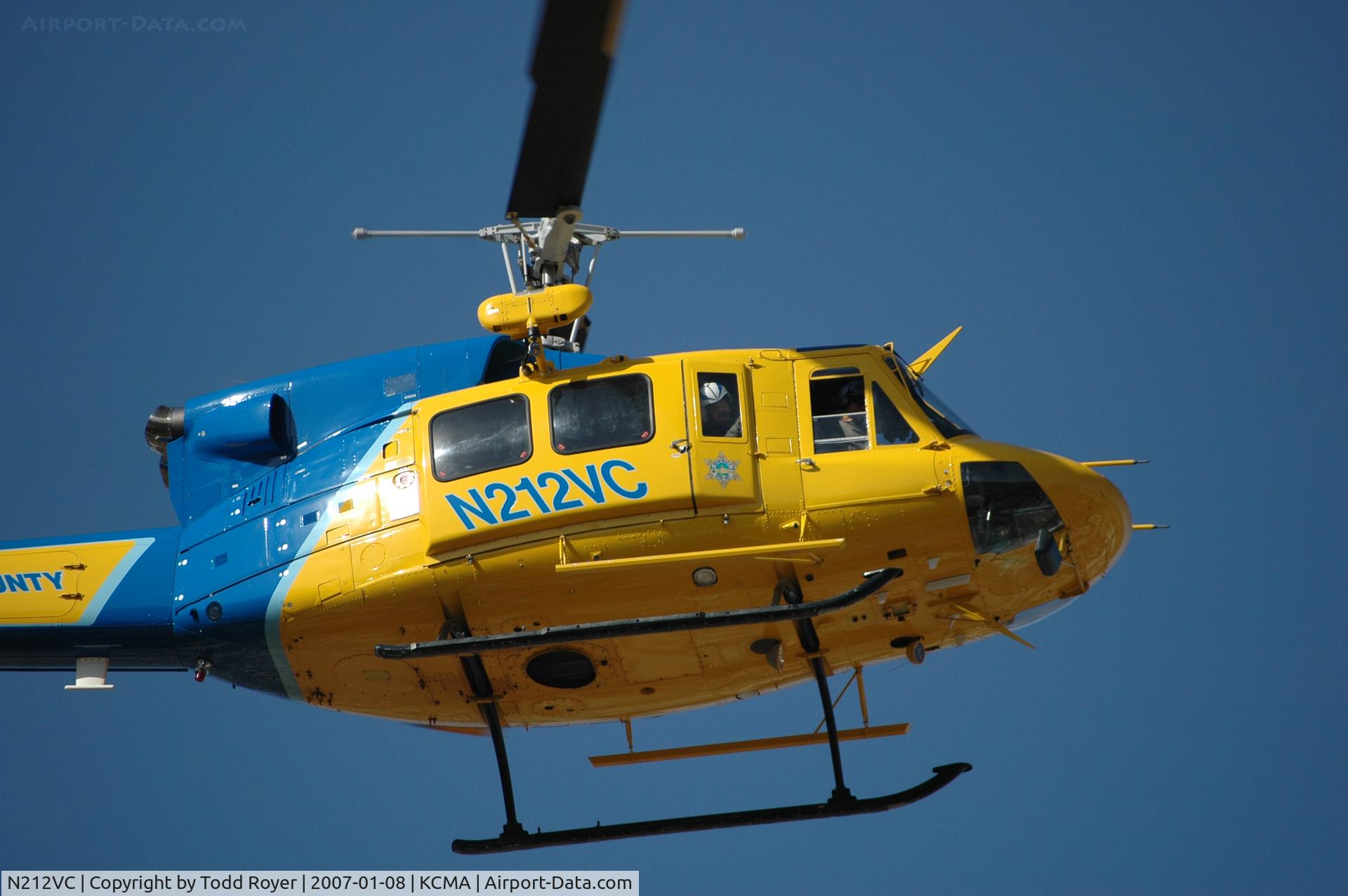 N212VC, 1975 Bell 212 C/N 30693, From the backyard