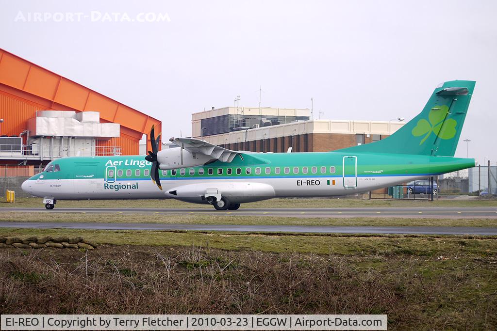 EI-REO, 2008 ATR 72-212A C/N 787, Aer Arran ATR72 now in Aer Lingus Regional colours at Luton