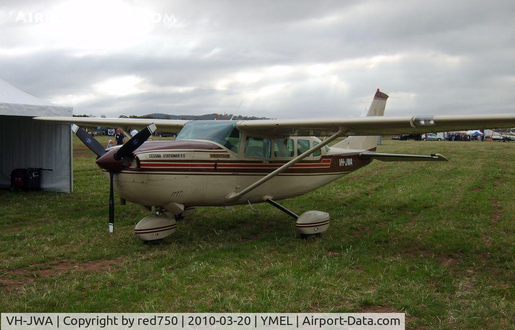 VH-JWA, 1980 Cessna T207A Turbo Stationair 8 C/N 20700584, Stationair II. Taken at Melton Air Show 2010