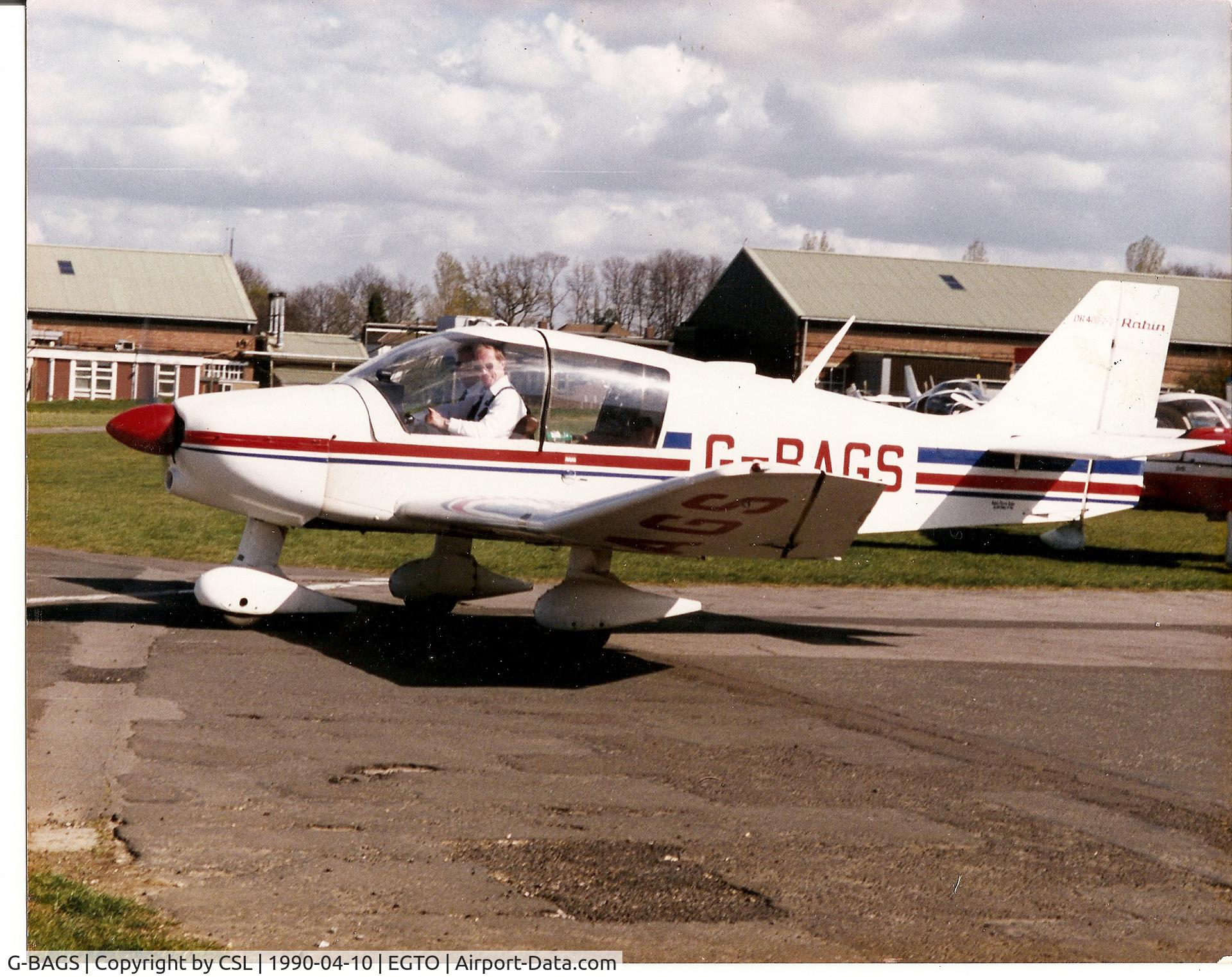 G-BAGS, 1972 Robin DR-400-108 Dauphin 2+2 C/N 760, My first lesson