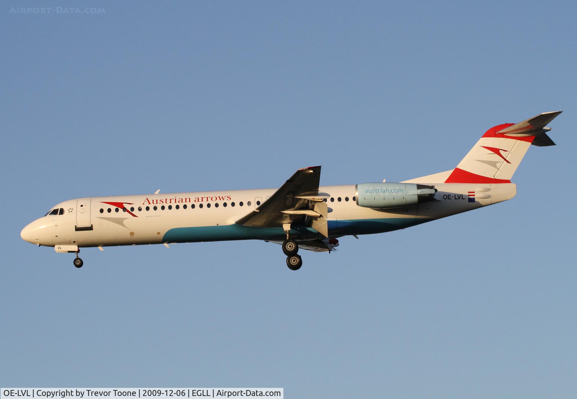 OE-LVL, 1992 Fokker 100 (F-28-0100) C/N 11404, Fokker F-100, c/n: 11404