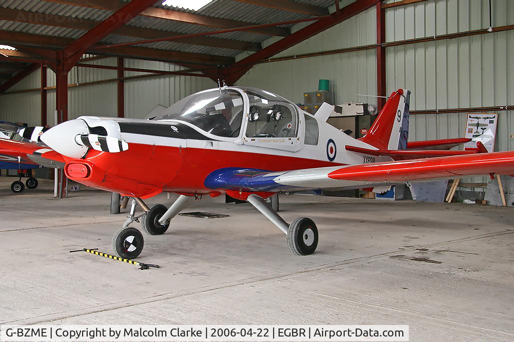G-BZME, 1975 Scottish Aviation Bulldog T.1 C/N BH120/347, Scottish Aviation Bulldog T1 at Breighton Airfield in 2006.