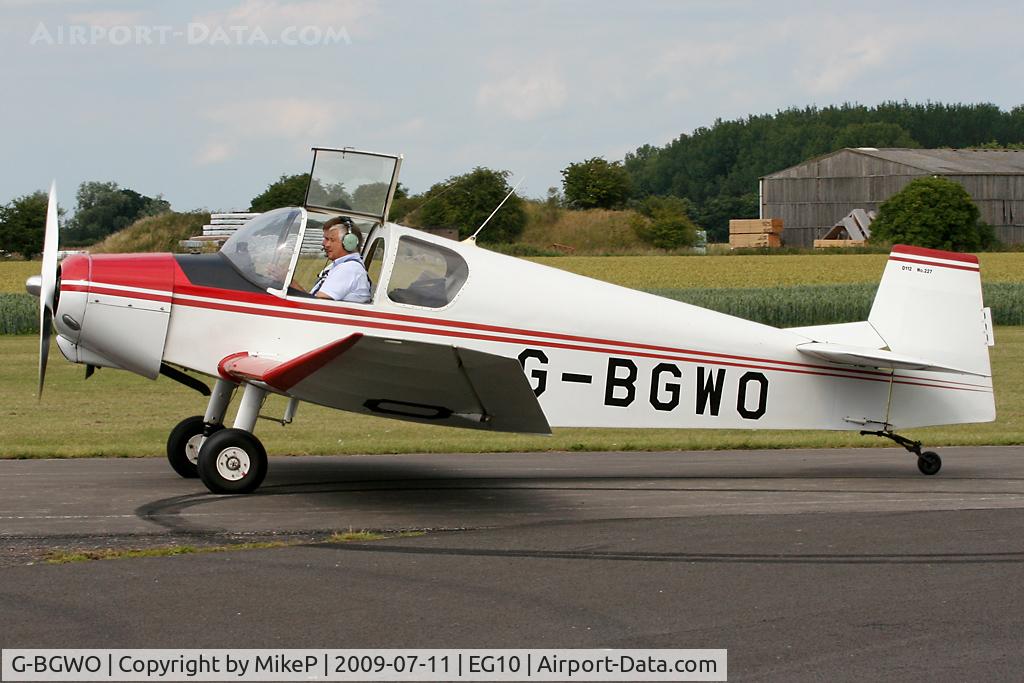 G-BGWO, 1955 Jodel D-112 C/N 227, Heading to Runway 11 for departure.