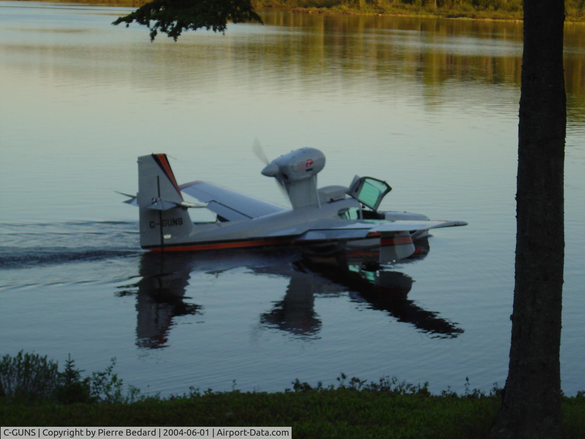 C-GUNS, 1977 Lake LA-4-200 Buccaneer C/N 868, about to take off