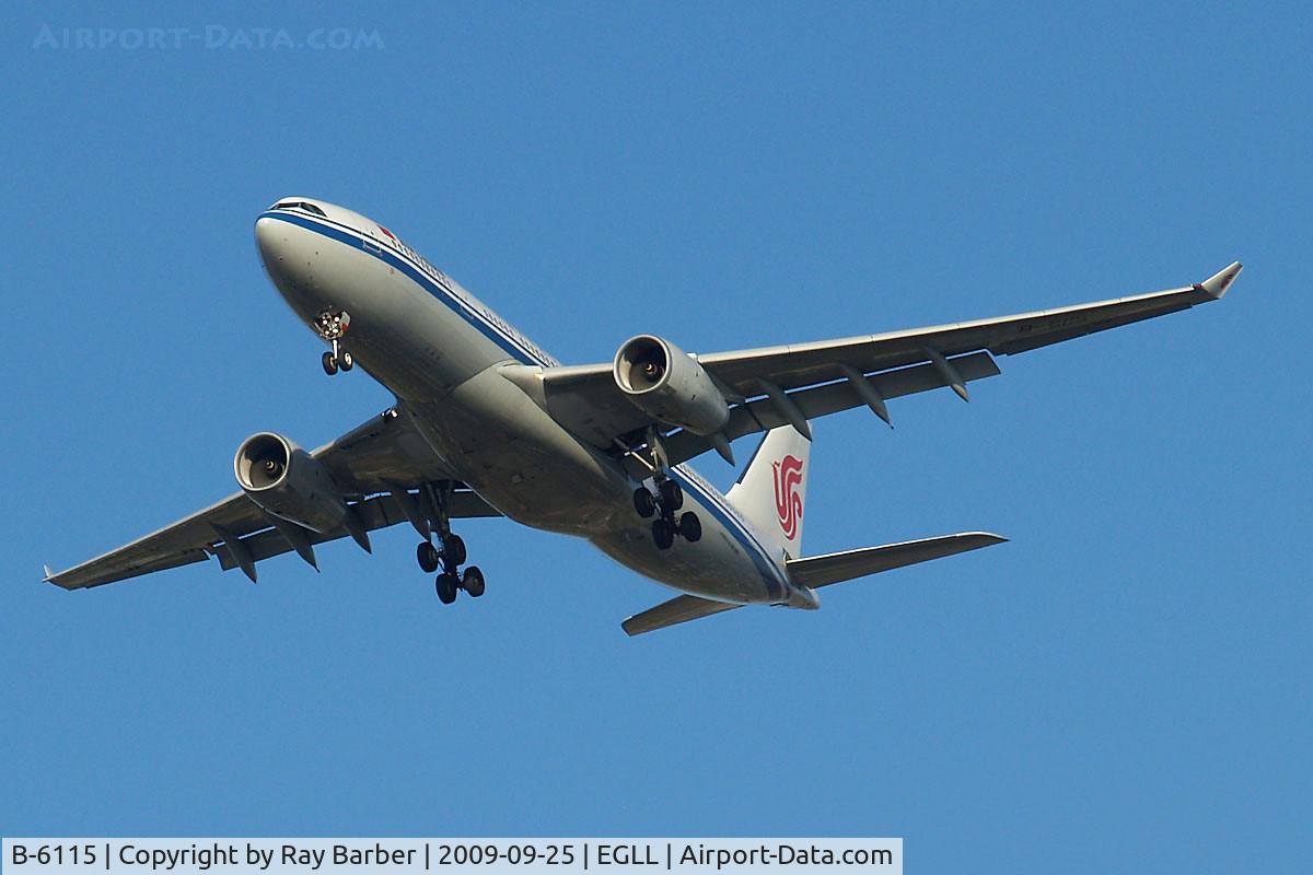 B-6115, 2008 Airbus A330-243 C/N 909, Airbus A330-243 [909] (Air China) Home~G 25/09/2009. On approach 27R 3 miles out.