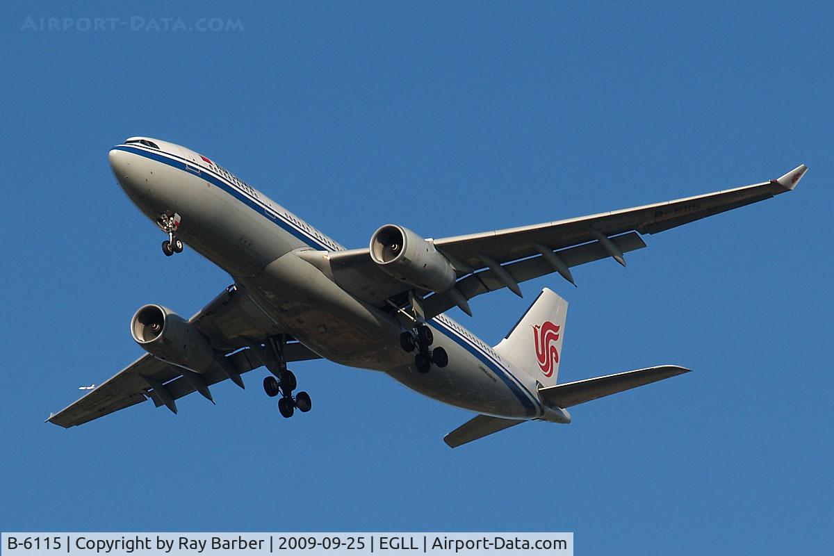 B-6115, 2008 Airbus A330-243 C/N 909, Airbus A330-243 [909] (Air China) Home~G 25/09/2009. On approach 27R 3 miles out.