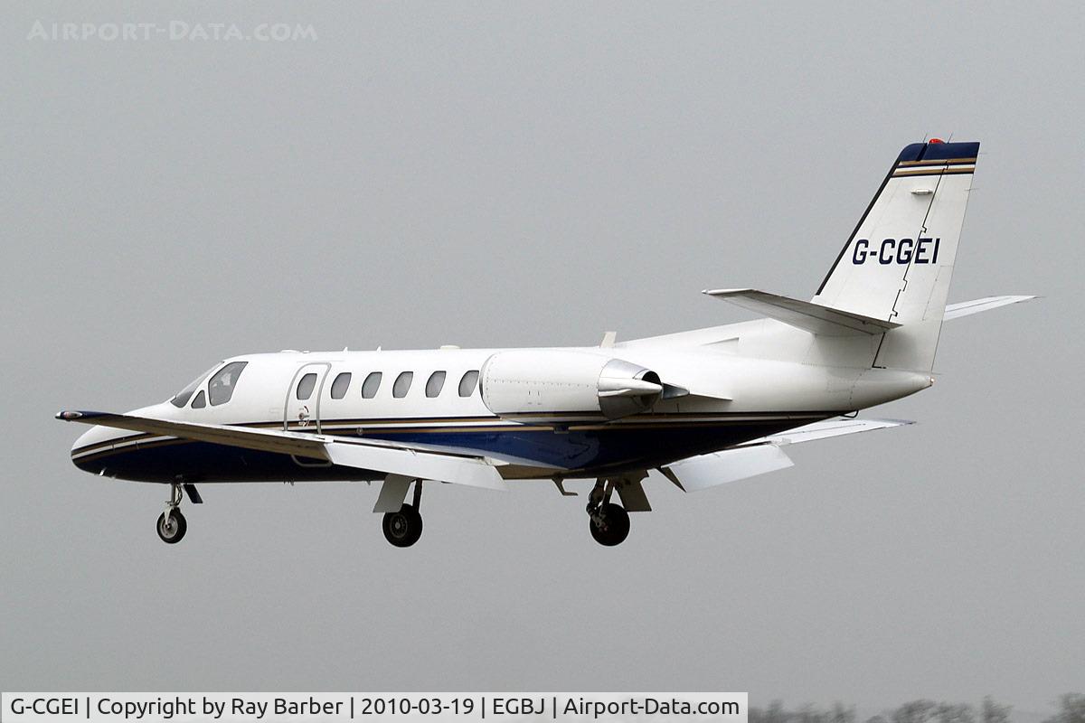 G-CGEI, 2000 Cessna 550 Citation Bravo C/N 550-0951, Cessna Citation Bravo [550-0951] Staverton ~G 19/03/2010. Seen here.