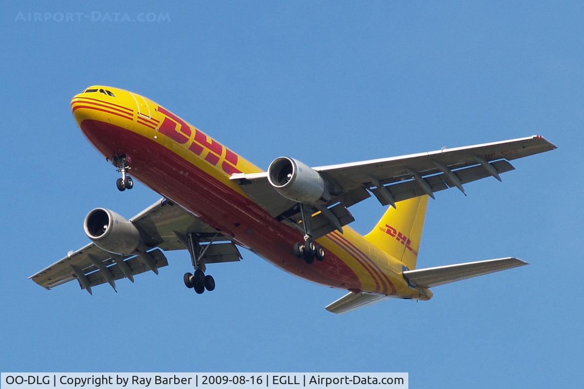 OO-DLG, 1982 Airbus A300B4-203(F) C/N 208, Airbus A300B4-203F [208] (DHL) Home~G 16/08/2009. On approach 27R 3 miles out.
