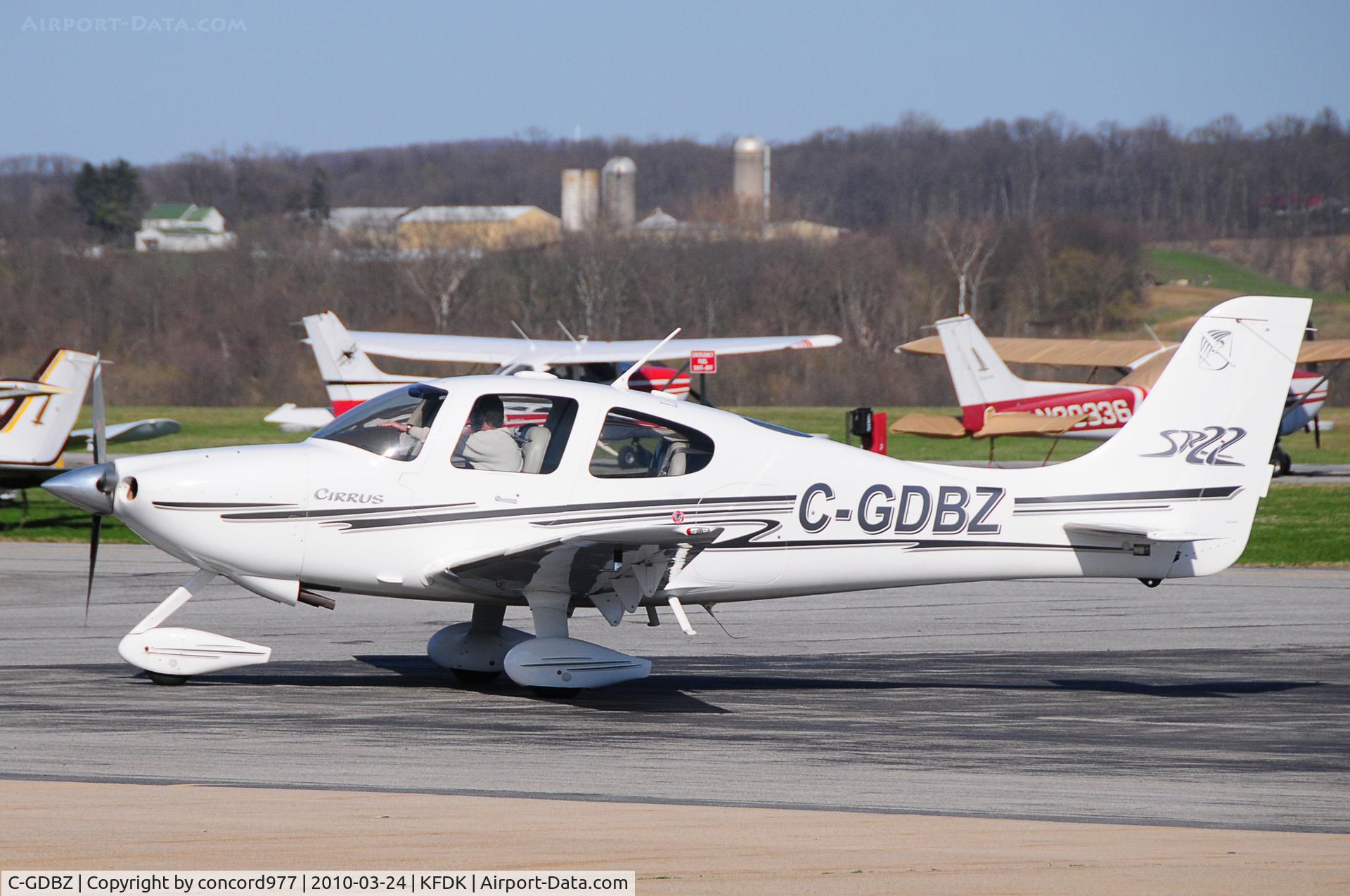 C-GDBZ, 2003 Cirrus SR22 C/N 0499, Seen at KFDK 0n 3/24/2010
