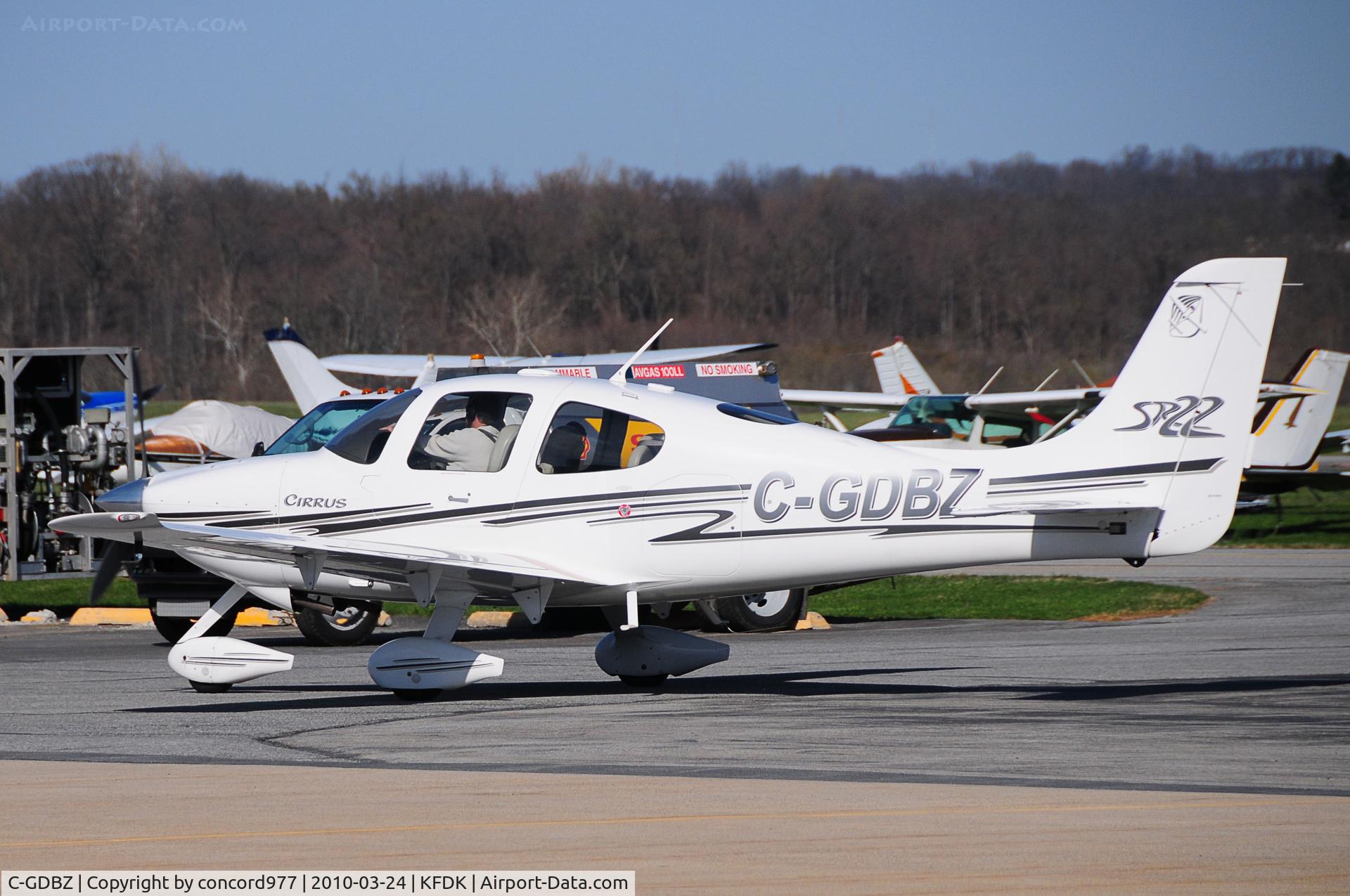 C-GDBZ, 2003 Cirrus SR22 C/N 0499, Seen at KFDK 0n 3/24/2010