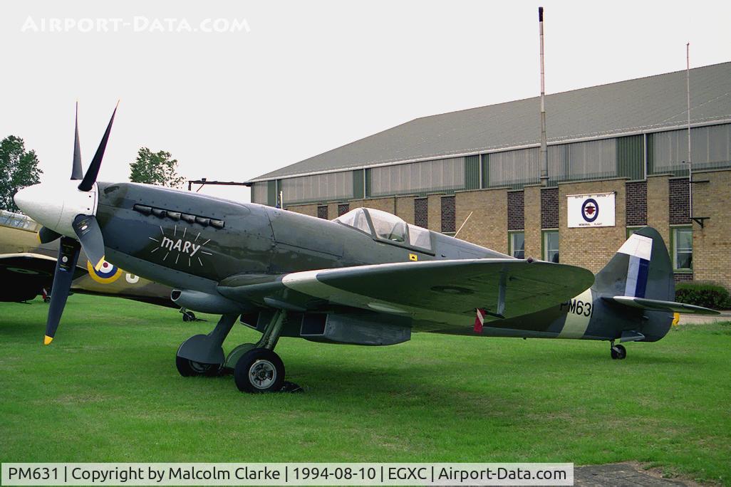 PM631, 1945 Supermarine 389 Spitfire PR.XIX C/N 6S/683528, Supermarine 389 Spitfire PR19. From the RAF's Battle of Britain Memorial Flight, Coningsby at RAF Coningsby's Photocall 94.