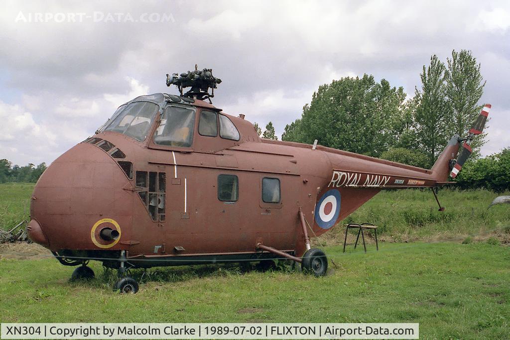 XN304, Westland Whirlwind HAS.7 C/N WA284, Westland WS-55-2 Whirlwind HAS7 at The Norfolk and Suffolk Air Museum, Flixton in 1989.