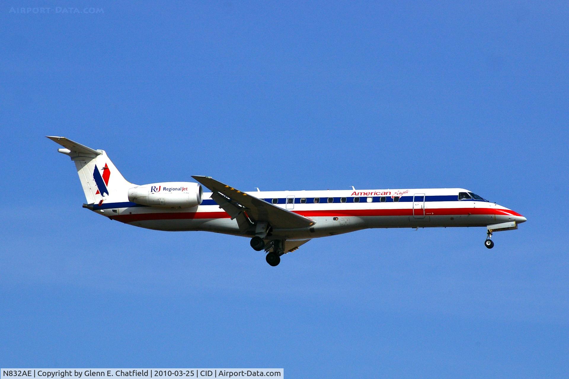 N832AE, 2002 Embraer ERJ-140LR (EMB-135KL) C/N 145627, Final approach, runway 9