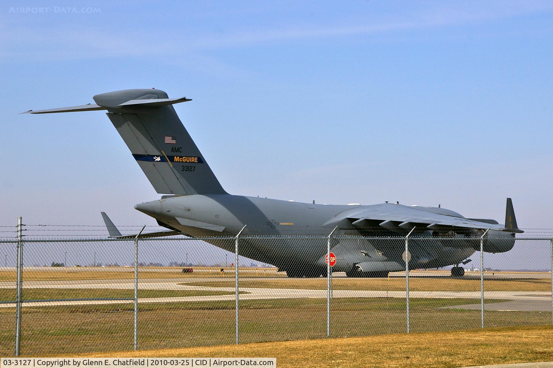 03-3127, 2003 Boeing C-17A Globemaster III C/N P-127, Presidential support aircraft parked on taxiway D