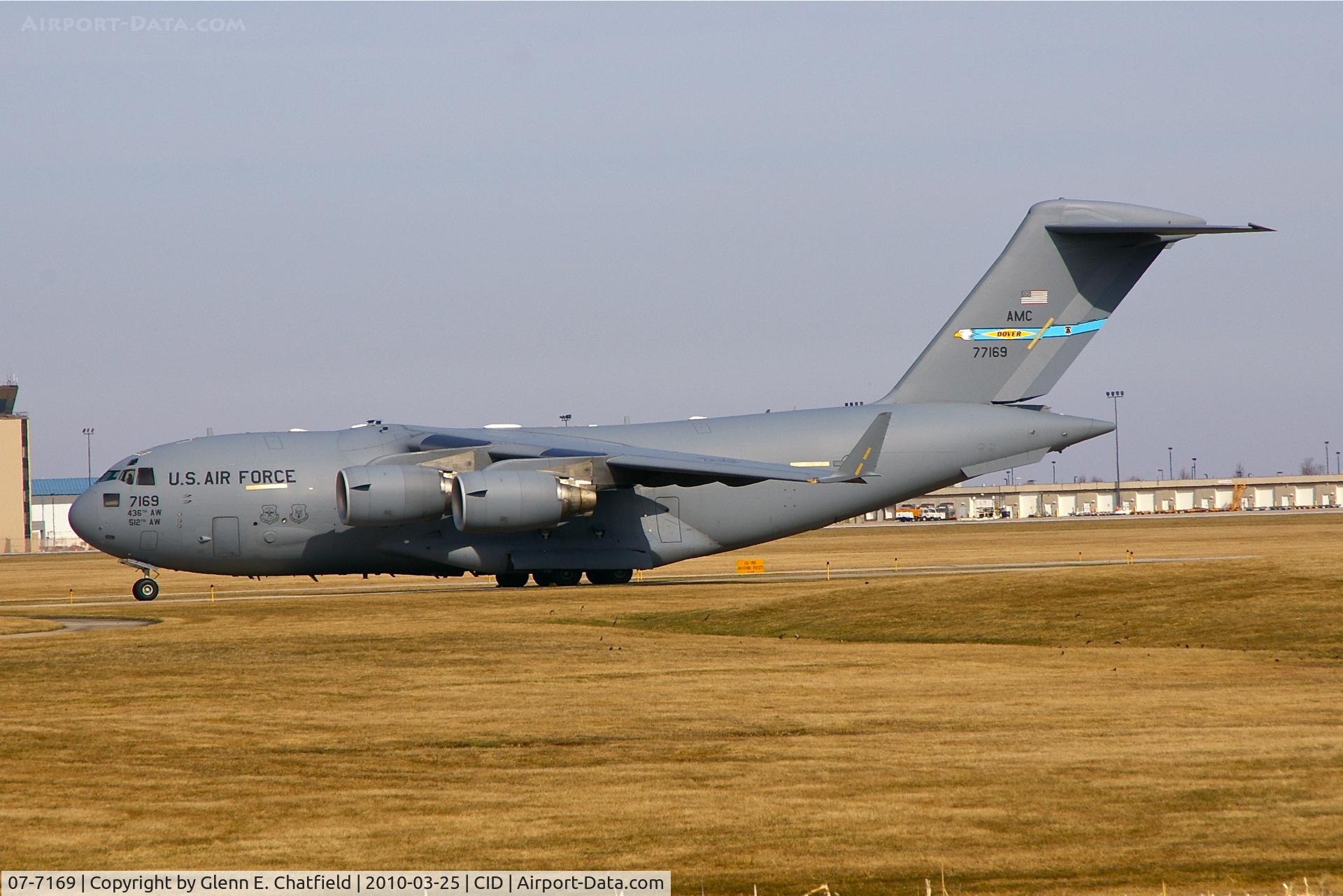 07-7169, 2007 Boeing C-17A Globemaster III C/N F-179/P-169, Presidential support aircraft parked on taxiway C
