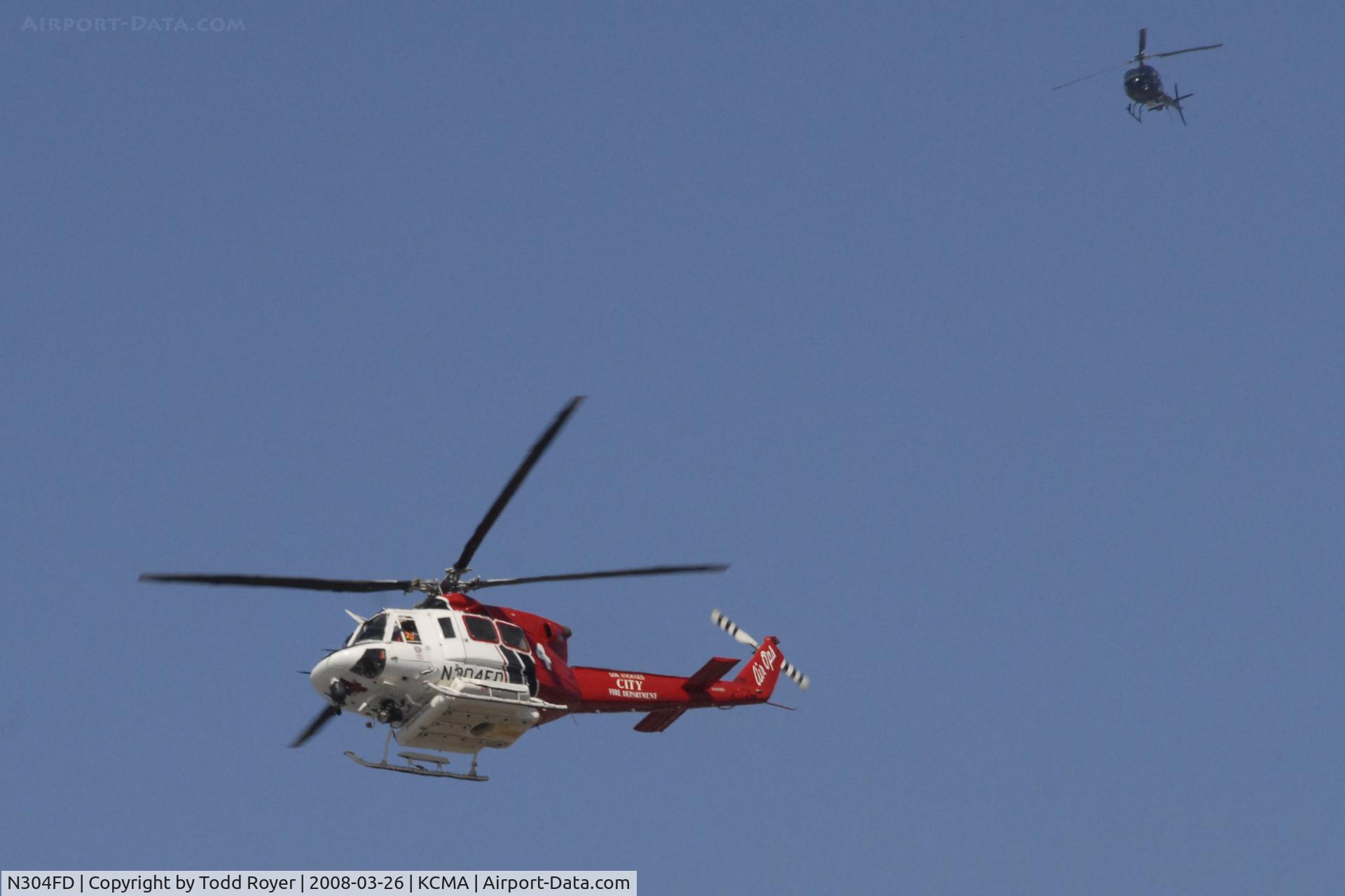 N304FD, 1999 Bell 412EP C/N 36229, From the backyard