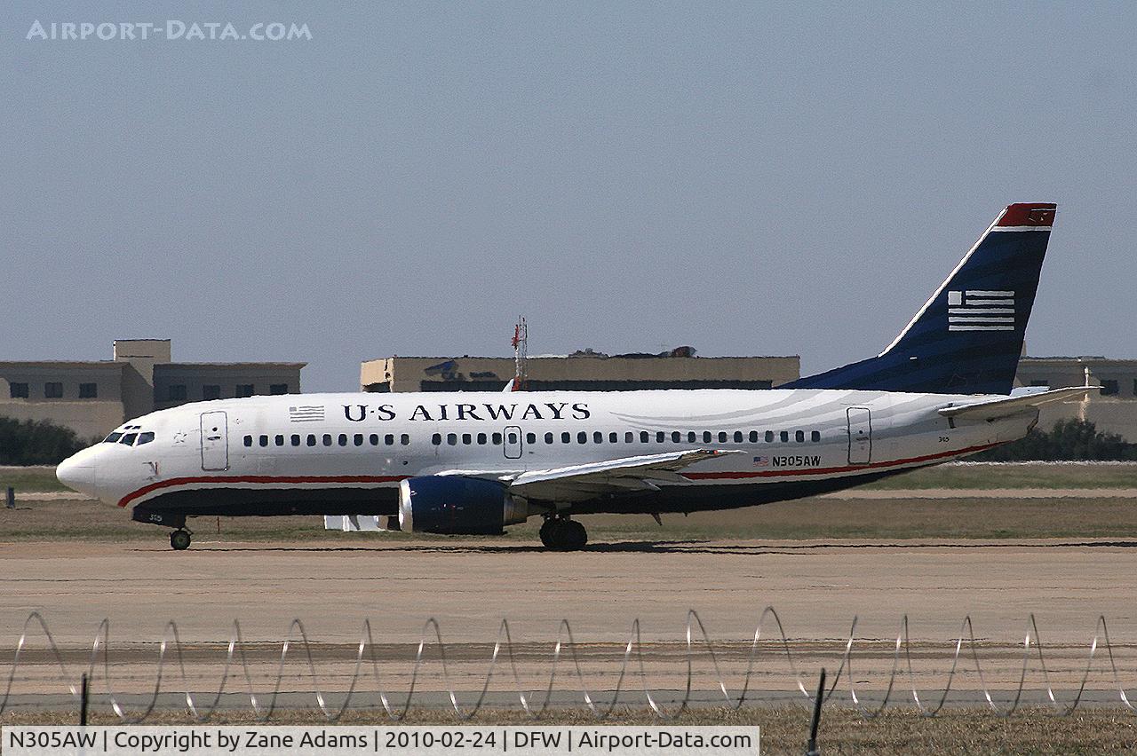 N305AW, 1988 Boeing 737-3G7 C/N 24012, US Airways at DFW airport