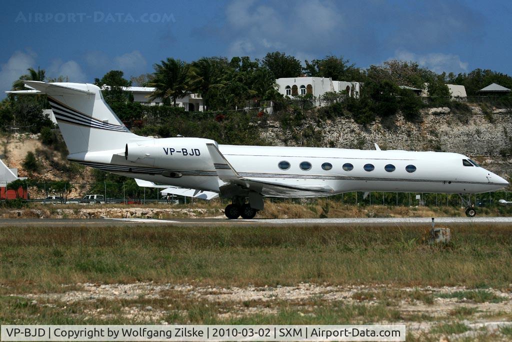 VP-BJD, 2005 Gulfstream Aerospace GV-SP (G550) C/N 5064, visitor