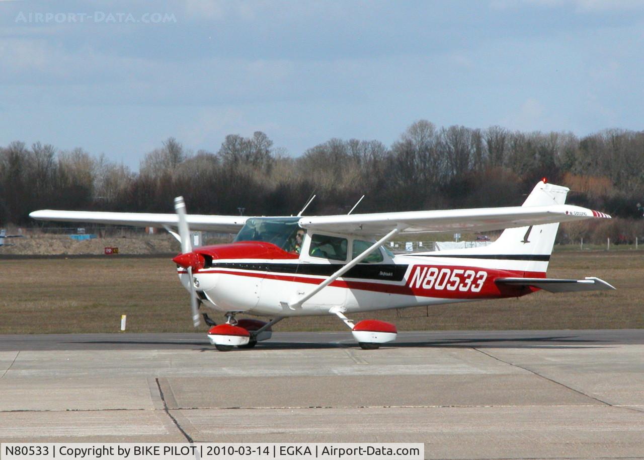 N80533, 1976 Cessna 172M C/N 17266640, VISITOR FROM THE CHANNEL ISLANDS. SHOREHAM