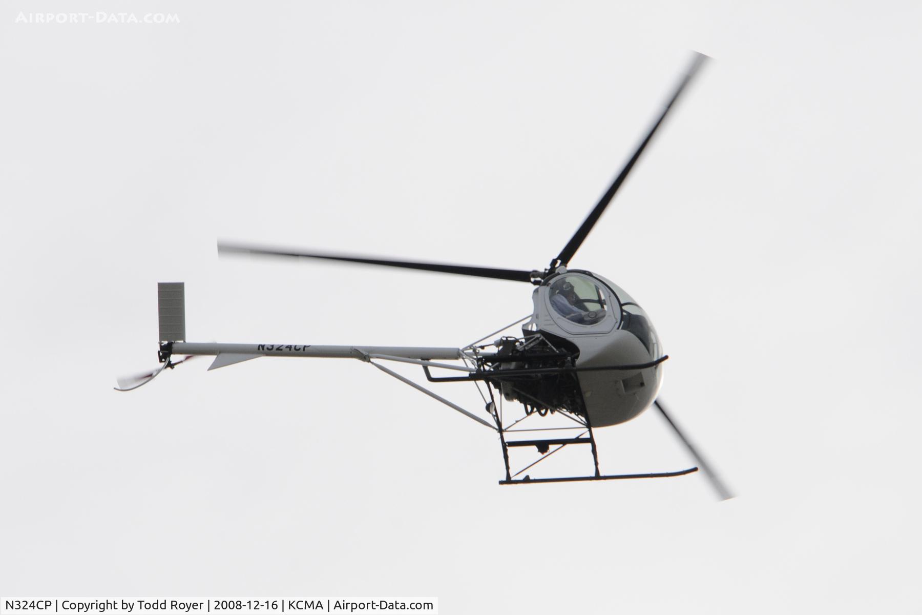 N324CP, 2005 Schweizer 269C-1 C/N 0197, From the backyard
