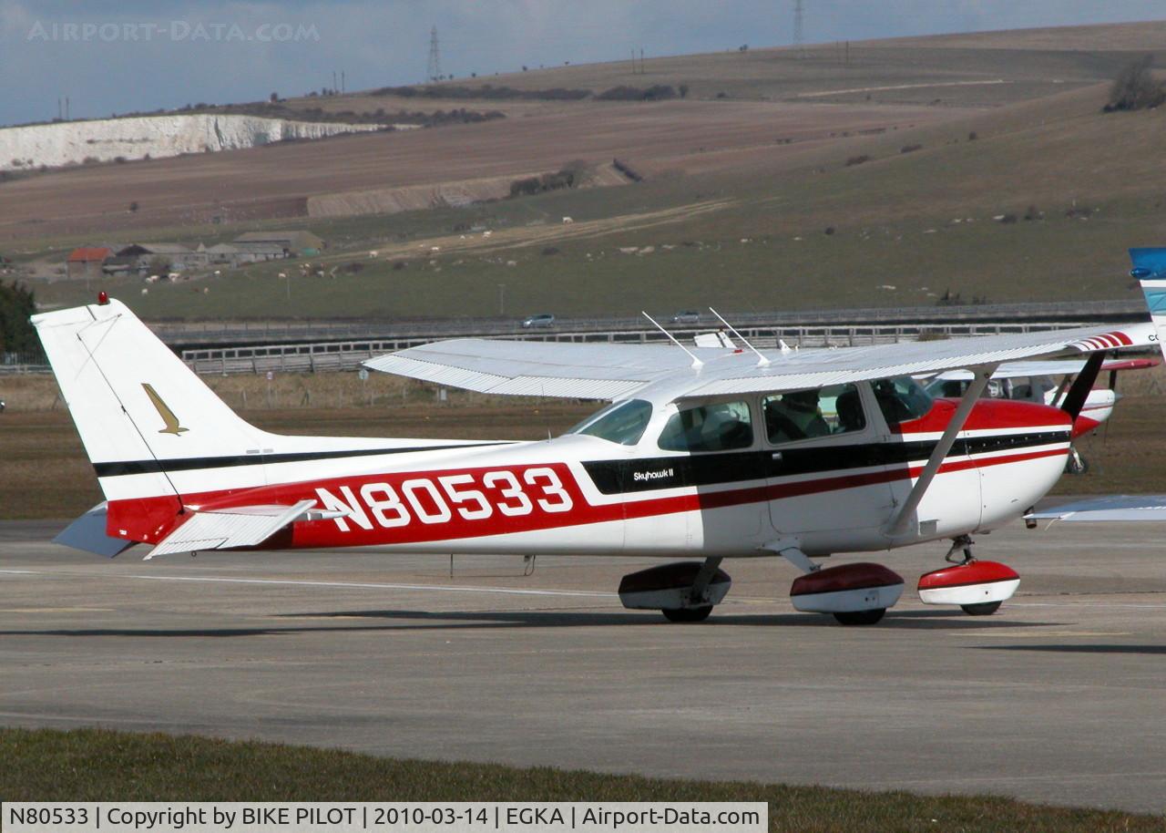 N80533, 1976 Cessna 172M C/N 17266640, VISITOR FROM THE CHANNEL ISLANDS. SHOREHAM