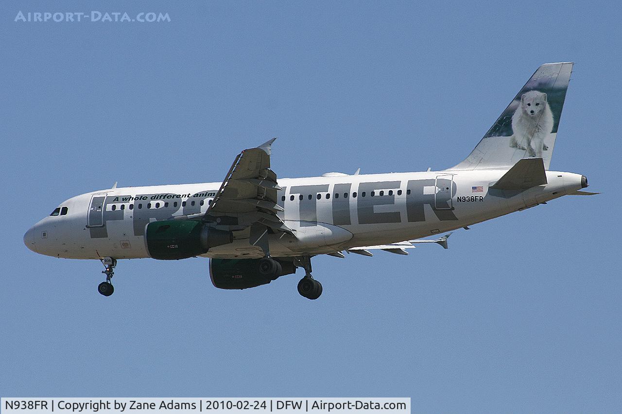 N938FR, 2005 Airbus A319-111 C/N 2406, Frontier Airlines at DFW