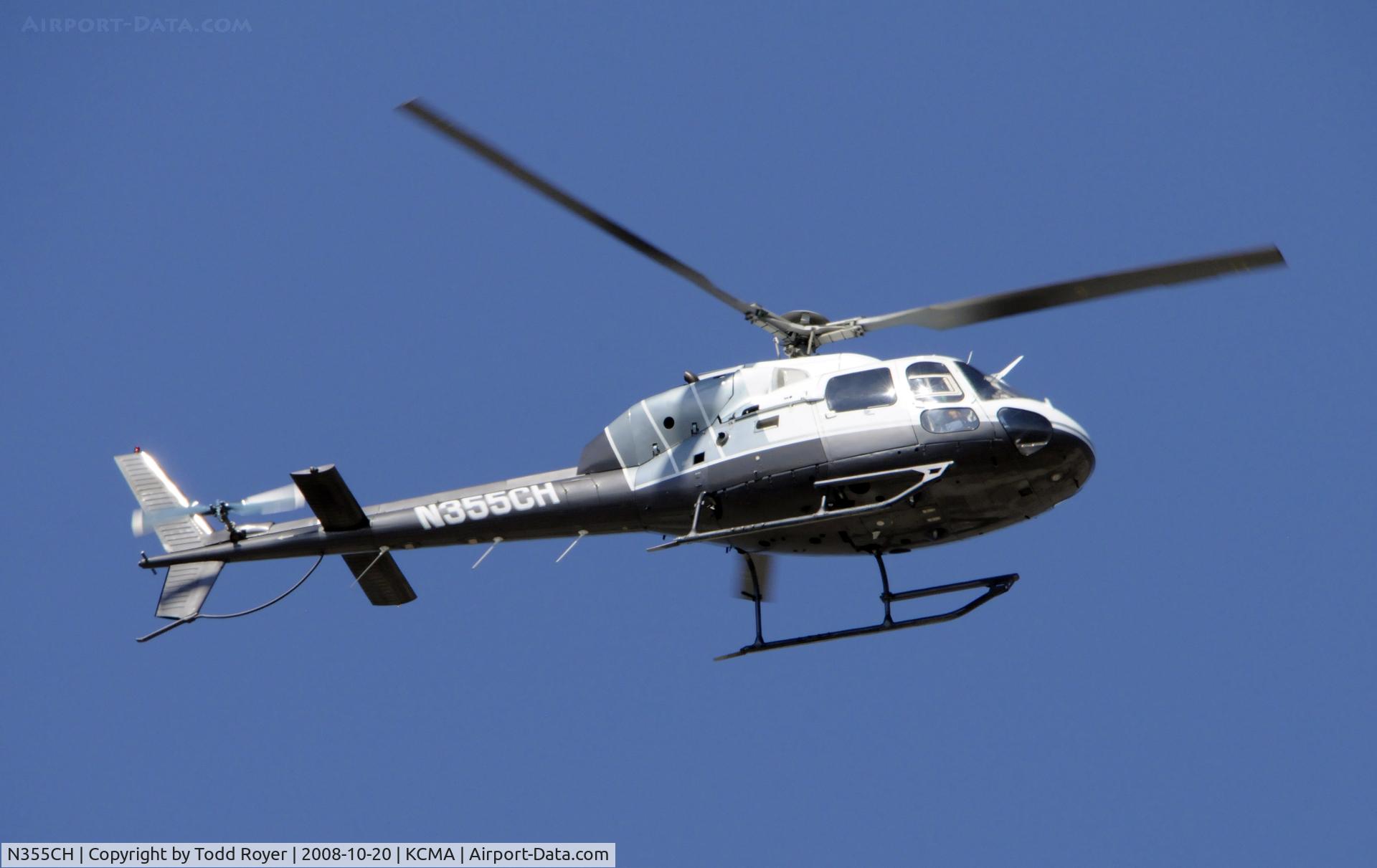 N355CH, 1989 Aerospatiale AS-355F-2 Ecureuil 2 C/N 5423, From the backyard
