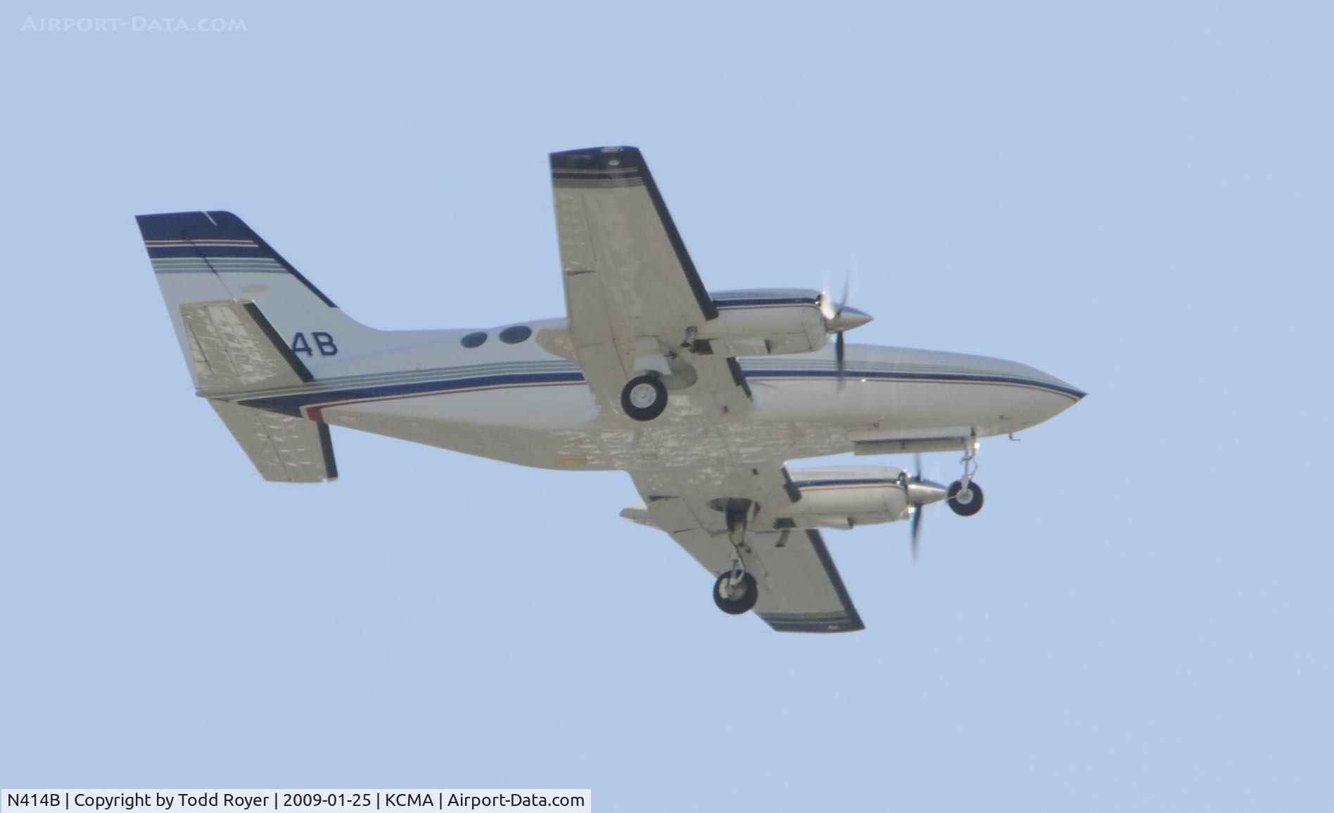 N414B, 1978 Cessna 414A Chancellor C/N 414A-0109, From the backyard
