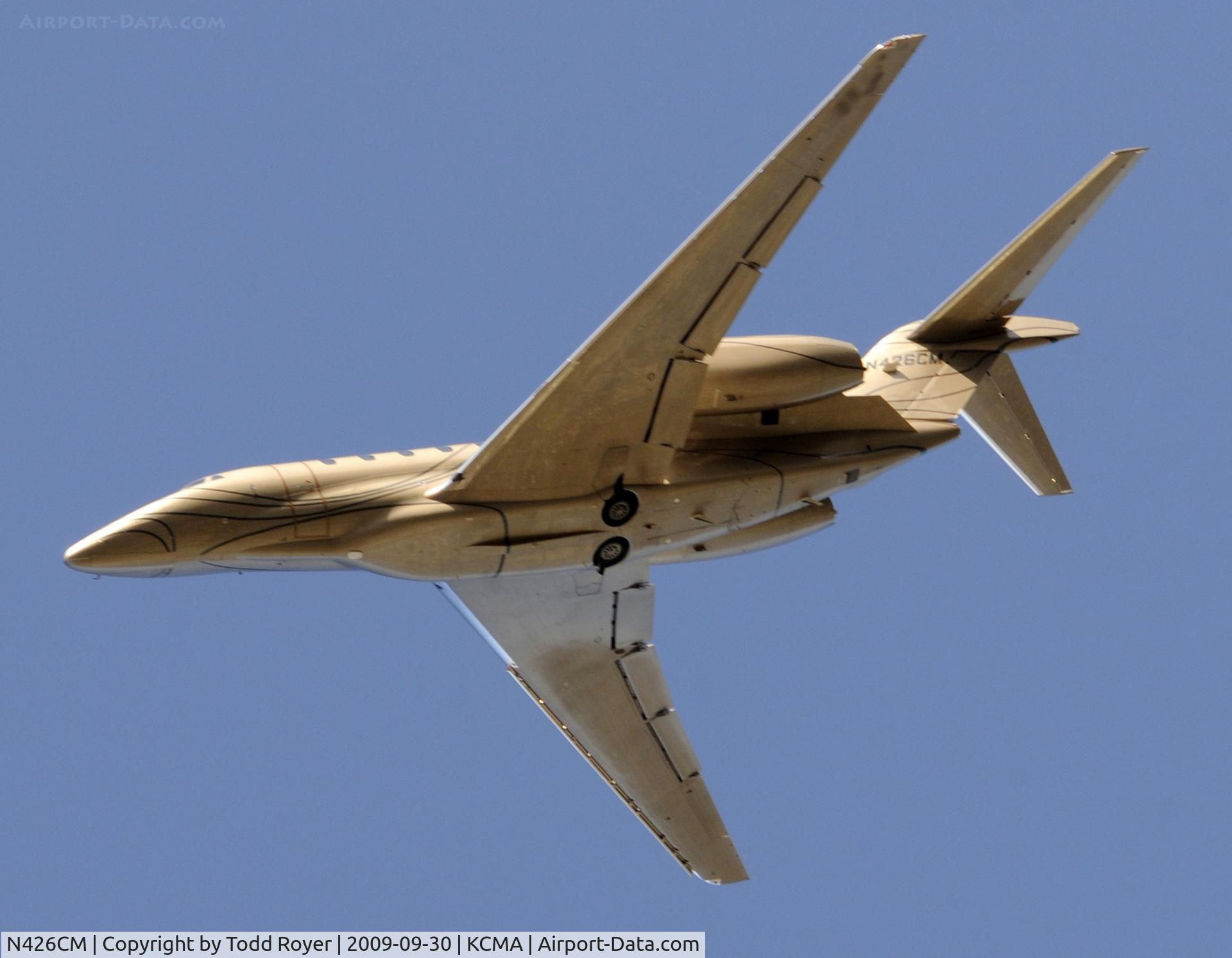 N426CM, 2000 Cessna 750 Citation X C/N 750-0117, From the backyard