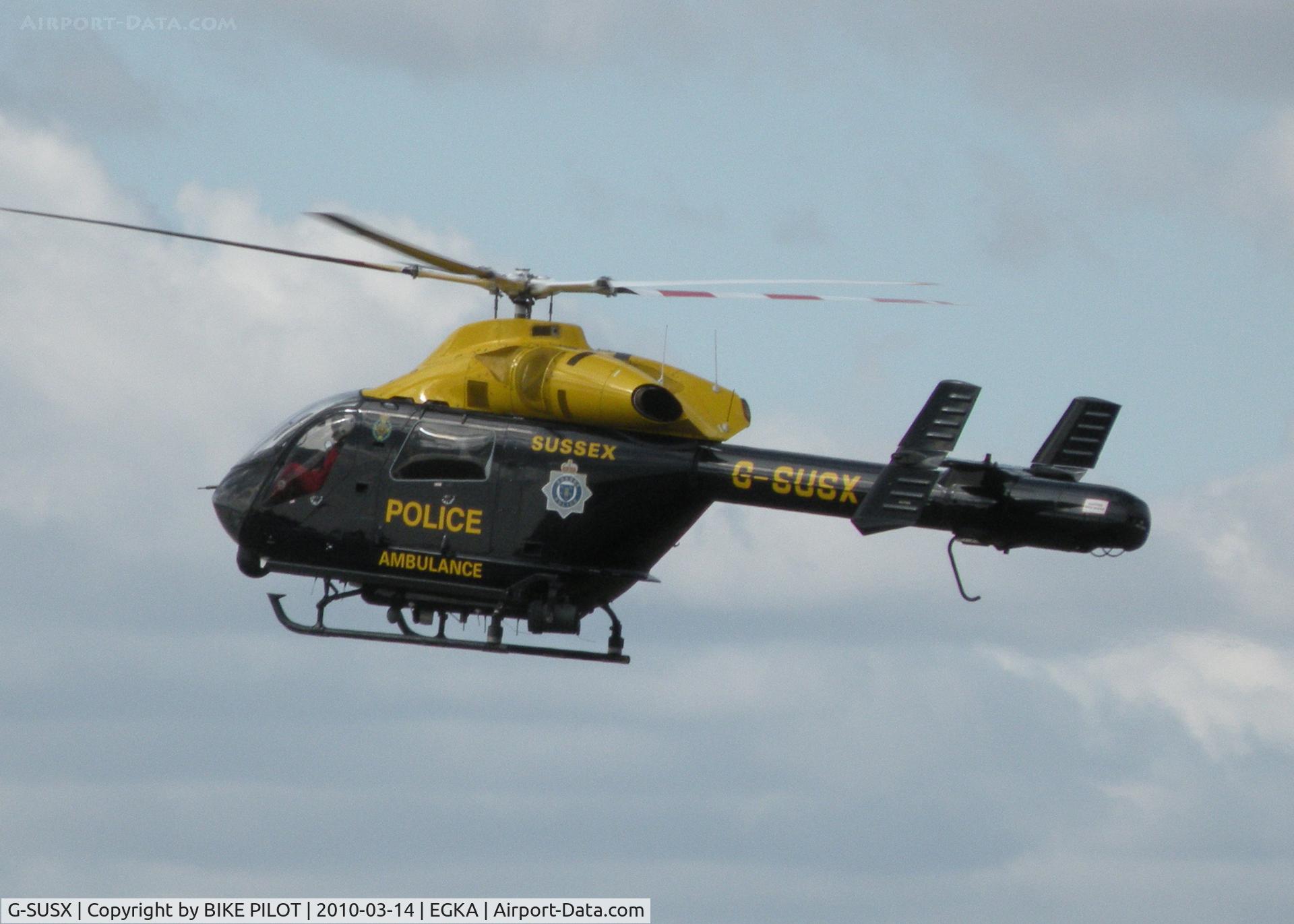 G-SUSX, 1999 McDonnell Douglas MD-902 Explorer C/N 900-00065, SUSSEX POLICE MD900 RETURNING TO SHOREHAM
