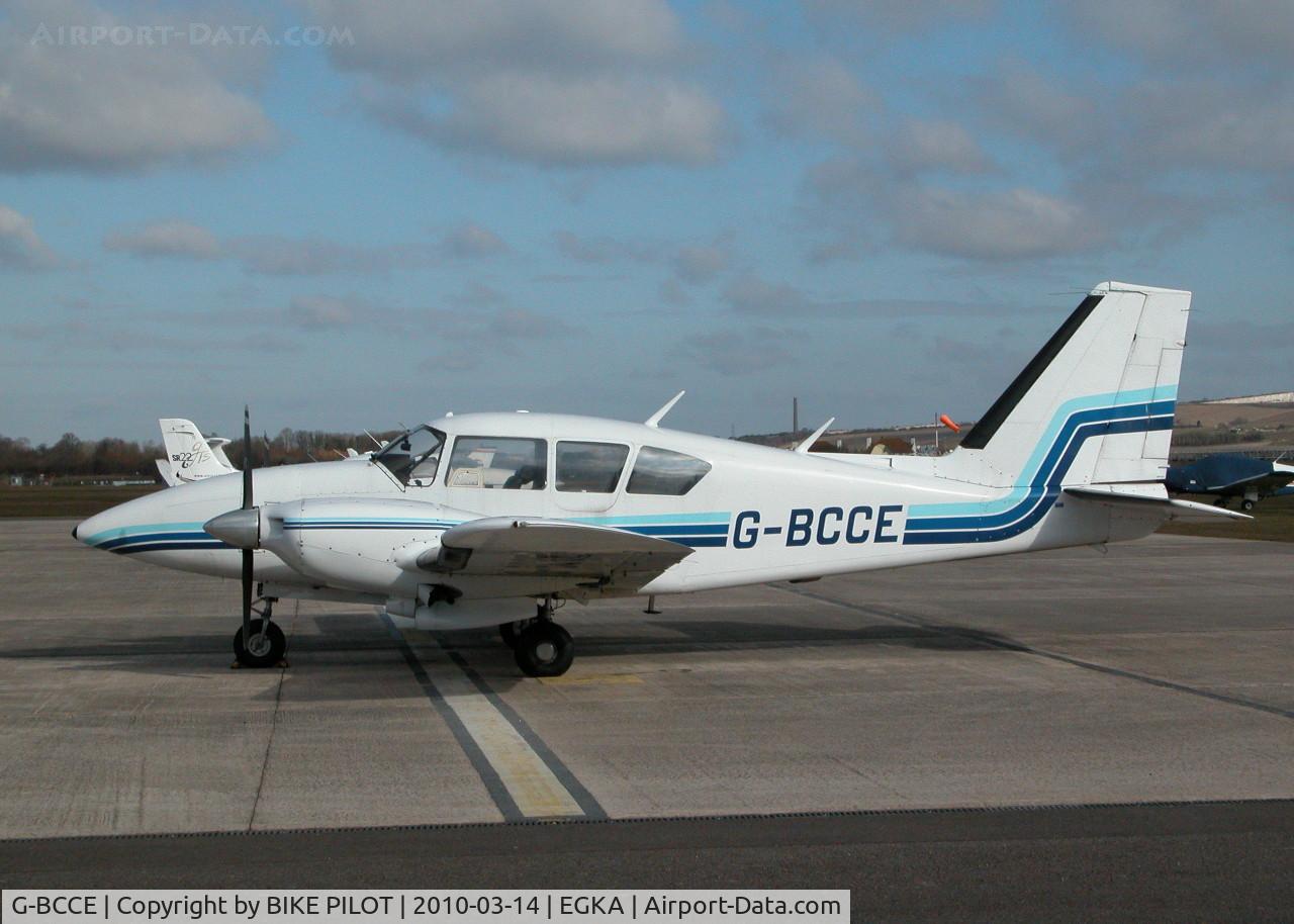 G-BCCE, 1973 Piper PA-23-250 Aztec E C/N 27-7405282, SHOREHAM RESIDENT