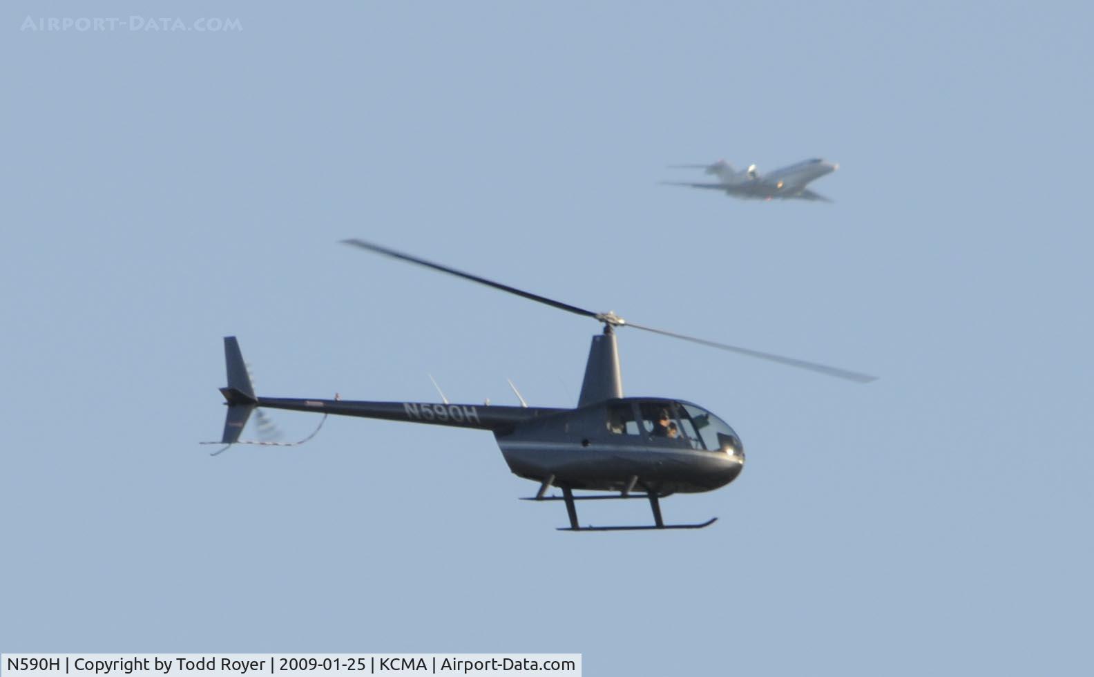 N590H, 2008 Robinson R44 Raven II C/N 12474, From the backyard