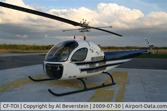 CF-TOI, 1956 Bell 47H-1 C/N 1371, CF-TOI at CNV8, evening shot