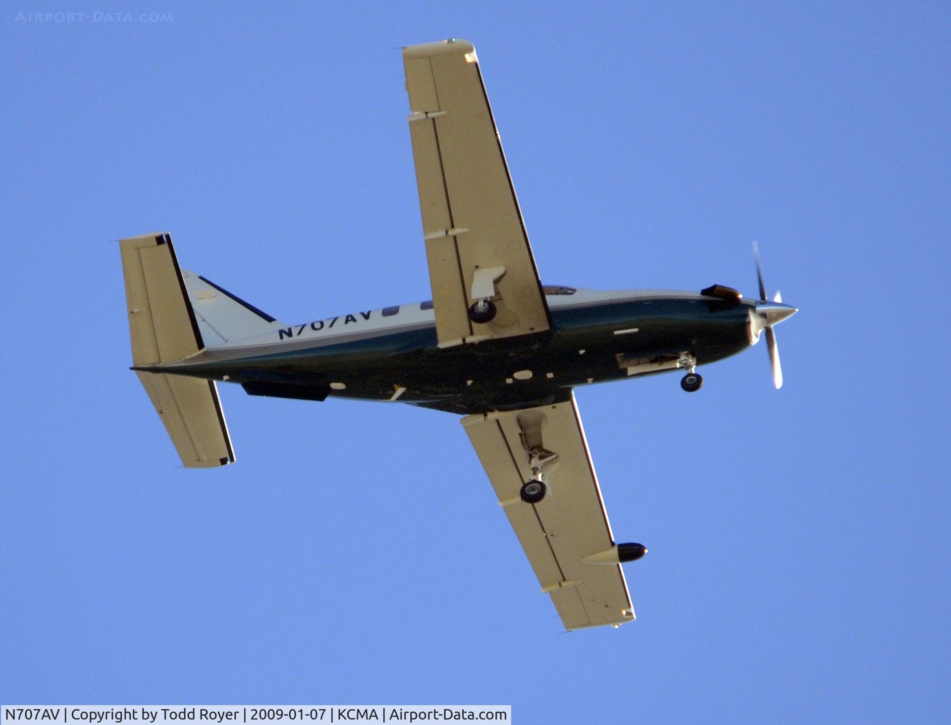 N707AV, 2001 Socata TBM-700 C/N 197, From the backyard