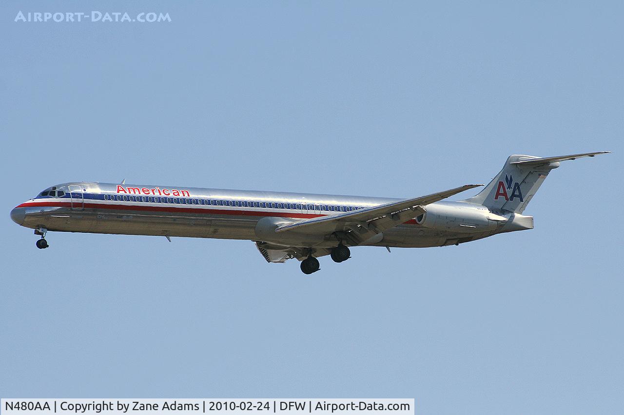 N480AA, 1988 McDonnell Douglas MD-82 (DC-9-82) C/N 49655, American Airlines at DFW