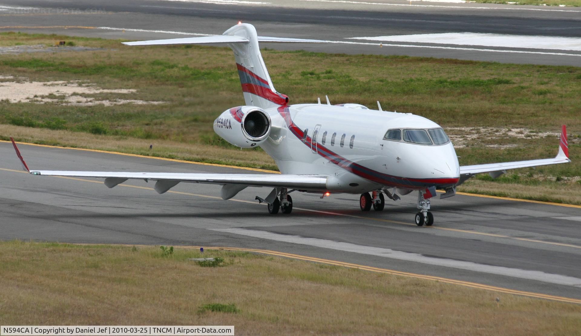 N594CA, 2005 Bombardier Challenger 300 (BD-100-1A10) C/N 20082, N594CA at the holding point alpha for take off