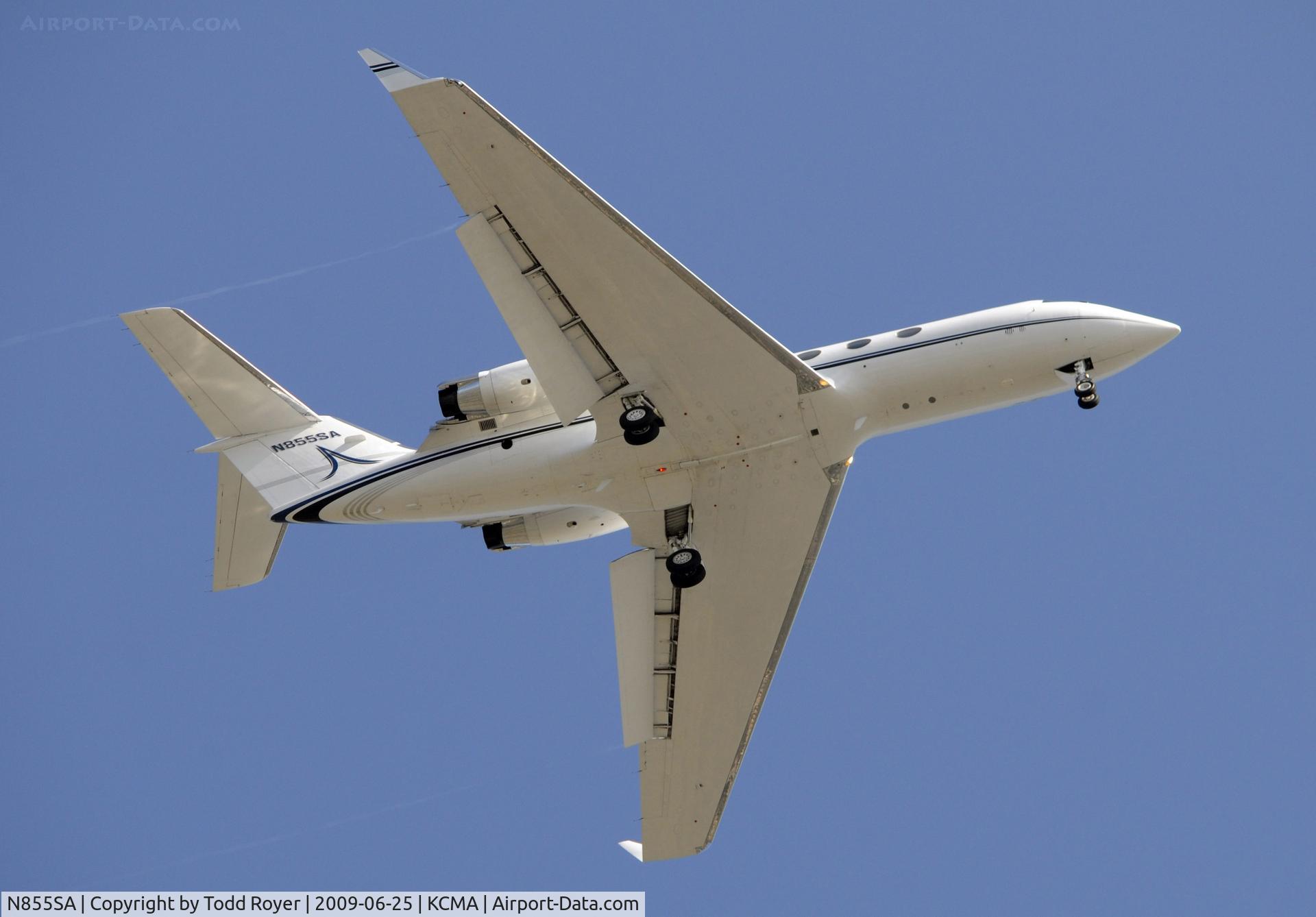 N855SA, 1982 Gulfstream American G-1159A Gulfstream III C/N 363, From the backyard