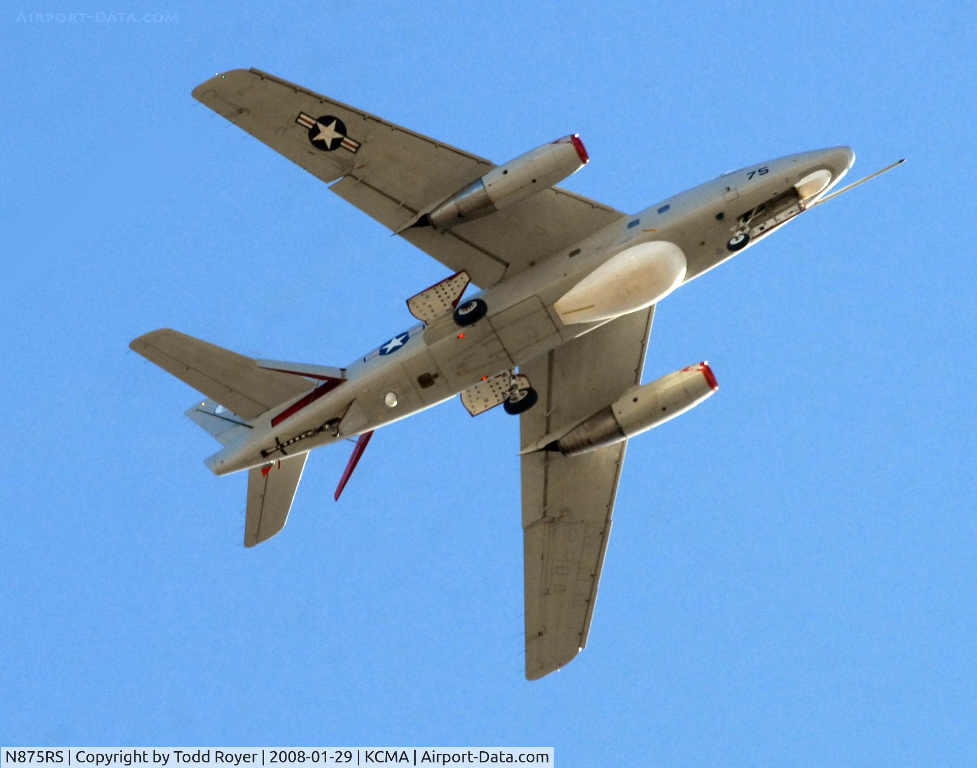 N875RS, 1960 Douglas EA-3B Skywarrior C/N 12111, From the backyard