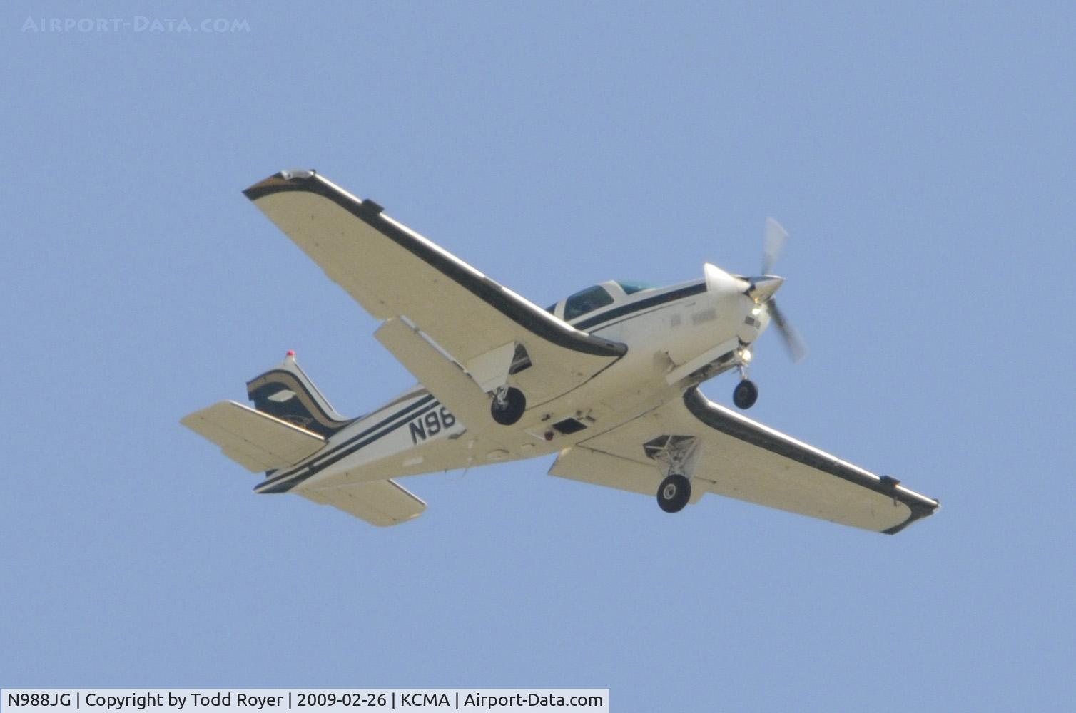 N988JG, 1999 Raytheon Aircraft Company B36TC Bonanza C/N EA-638, From the backyard