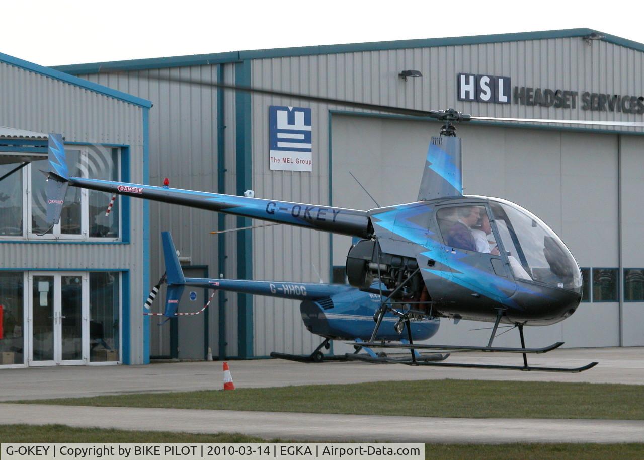 G-OKEY, 1991 Robinson R22 Beta C/N 2004, FAST HELICOPTERS LTD SHOREHAM