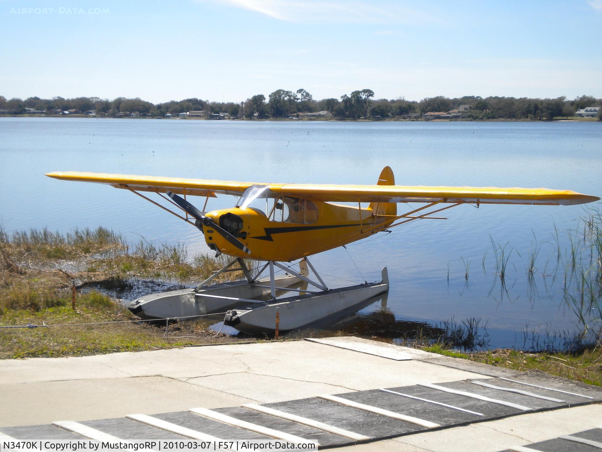 N3470K, Piper J3C-65 Cub C/N 22162, Piper J3C-65 on Aqua 1500 floats