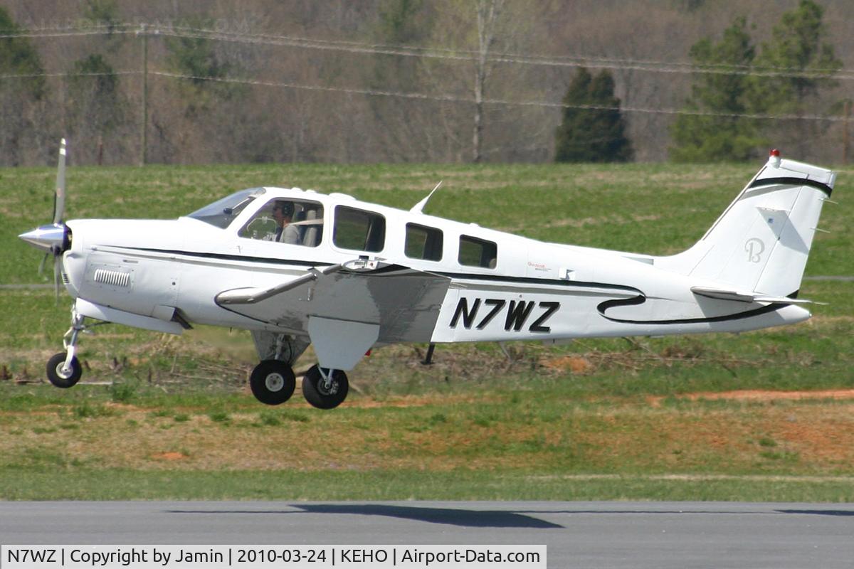 N7WZ, 2005 Raytheon Aircraft Company G36 C/N E-3637, Departing runway 23.