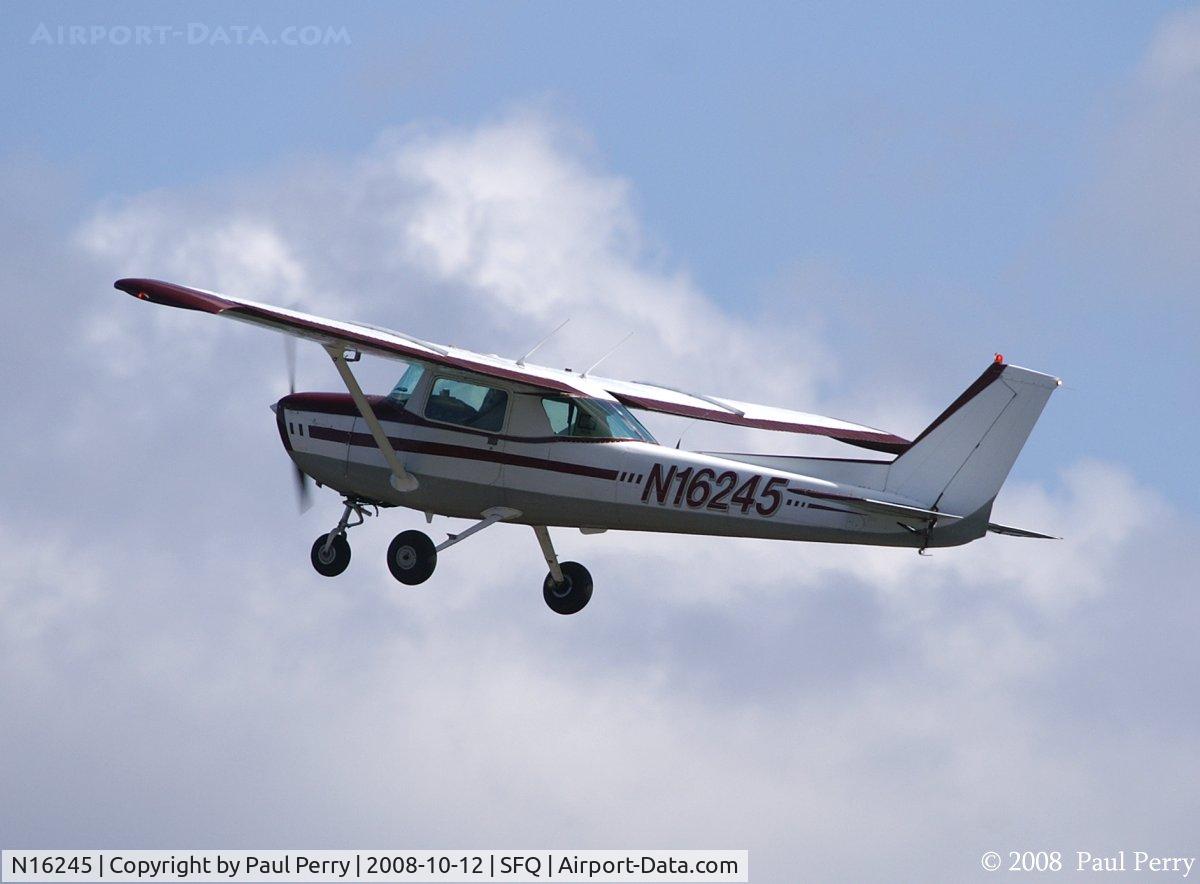 N16245, 1972 Cessna 150L C/N 15073568, Leaving Suffolk, Virginia