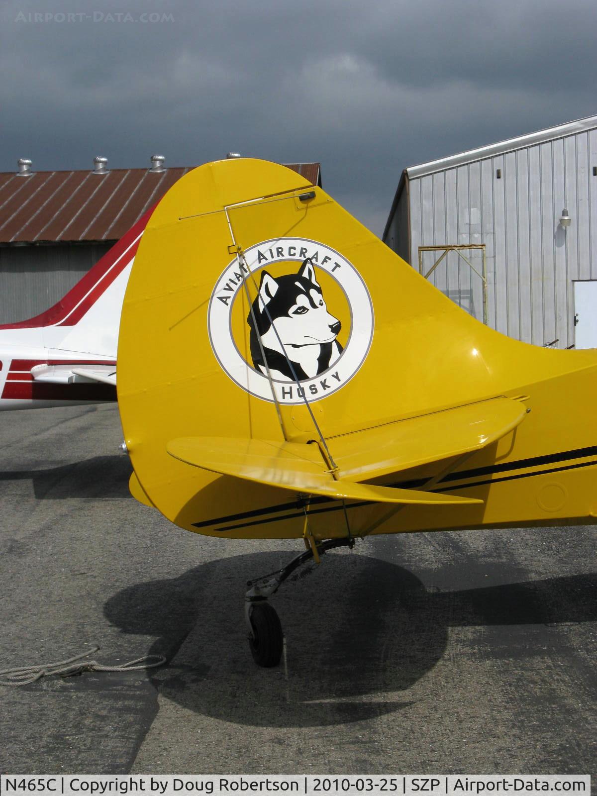 N465C, 2000 Aviat A-1B Husky C/N 2067, 2000 Aviat HUSKY A-1B, Lycoming O&VO-360 180 Hp, Husky logo
